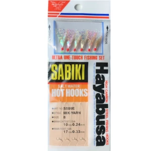 Taparine Sabiki Hayabusa Mix-yarn Stavride 6 Carlige Nr 6