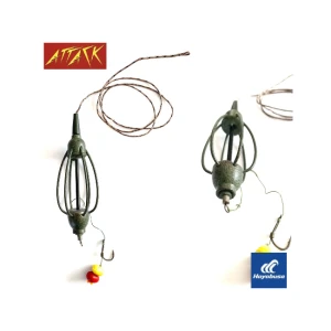 Montura Attack Crap Leadcore Momitor Inline 55 Gr Carlig Hayabusa Nr 4 +porumb Silicon