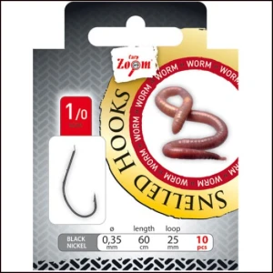 Carlige Legate Carp Zoom Worm Nr.6-0.25mm 60cm