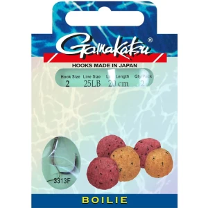 Carlige Legate Gamakatsu Mont. Boilie 3313ns Nr.6 0.25mm/20cm 2buc/pl