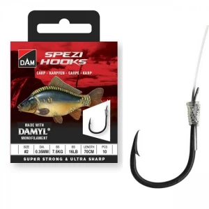 Carlige Legate Dam No.10 70cm 0.22mm New Spezi Carp