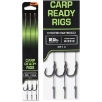 Carlige Legate Fox Carp Ready Rigs Wide Gape Nr.2, 20cm/25lbs, 3buc/pac