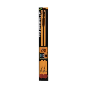 Carlige Legate Fox Edges Curve Short Fluoro D-rig Nr 4 - 20lb Illusion X 2buc