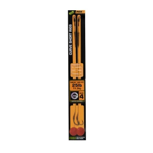 Carlige Legate Fox Edges Curve Short Nr 4 Camotex Semi Stiff Coated Braid 25lb 2 Buc