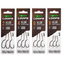 Carlige Legate KORDA Loop Rigs Klor, Nr.4, 30lbs, 3buc/pac