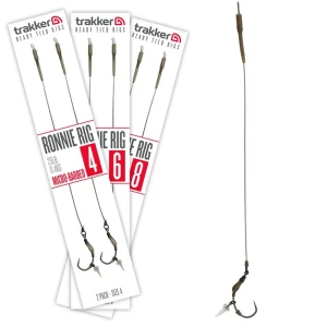 Carlige Legate Trakker Ronnie Rigs, Micro Barbed, Nr.4, 25lbs, 2buc/pac