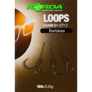 Montura Korda Loop Krank Barbless Nr.4 18lb 3buc/plic