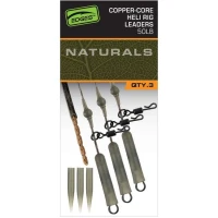 Montura Fox Edges Naturals Copper-Core Heli Rig Leaders, 75cm, 3buc/pac Montura Fox Edges Naturals Copper-Core Heli Rig Leaders, 75cm, 3buc/pac