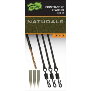 Montura Fox Edges Naturals Copper-core Leaders, 75cm, 3buc/pac
