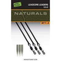 Montura Fox Edges Naturals Leadcore Leaders 50lb + Conuri Antitangle, 3buc/pac Montura Fox Edges Naturals Leadcore Leaders 50lb + Conuri Antitangle, 3buc/pac