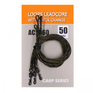 Montura Leadcore  Orange Loops Cu Agrafa Quick Change 50cm 3buc