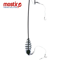 Montura Mostiro Arc Vopsit cu Tija, Fir Textil si Fir de Par, 2 Carlige Nr.6 Montura Mostiro Arc Vopsit cu Tija, Fir Textil si Fir de Par, 2 Carlige Nr.6