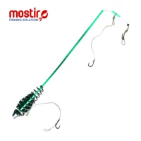 Montura Mostiro Arc Vopsit cu Tija, Plumb Lateral, Fir Textil si Fir de Par, 2 Carlige Nr.6 Montura Mostiro Arc Vopsit cu Tija, Plumb Lateral, Fir Textil si Fir de Par, 2 Carlige Nr.6