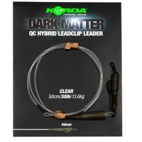 Montura Plumb Pierdut Korda Dark Matter Leader Qc Hybrid Clip, Clear, 30lbs, 50cm