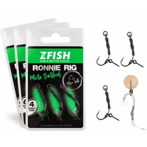 Montura ZFISH Ronnie Rig, Carlig Curve Shank, Nr.8, 3buc/pac Montura ZFISH Ronnie Rig, Carlig Curve Shank, Nr.8, 3buc/pac