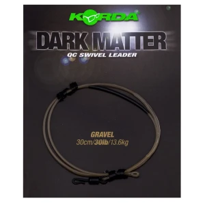 Montura Cu Vartej Rapid Korda Dark Matter Leader Qc Swivel, Gravel, 30lbs, 30cm