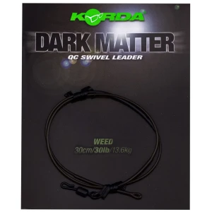 Montura cu Vartej Rapid KORDA Dark Matter Leader QC Swivel, Weed, 30lbs, 50cm Montura cu Vartej Rapid KORDA Dark Matter Leader QC Swivel, Weed, 30lbs, 50cm