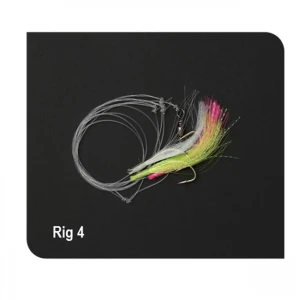Carlige Montate Dam 4 Mackrel Uv No.2/0 100cm/10cm 0.55/0.45mm