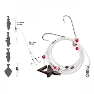 Carlige Montate Zebco No.1 Z-sea Wishbone