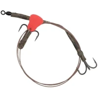 Kit Fox Rage Predator Twin Treble Trace, 30cm, 40lb, Size 6 Barbed, 1buc/pac Kit Fox Rage Predator Twin Treble Trace, 30cm, 40lb, Size 6 Barbed, 1buc/pac