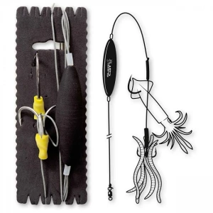 Rig Somn Black Cat 3/0 7/0 Subfloat Worm And Calamari Rig Xl
