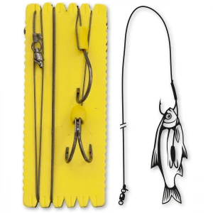 Rig Somn Black Cat 7/0 4/0 Buoy Boat Ghost Double Hook Rig Xl