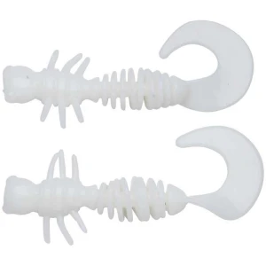 Larva Berkley Powerbait Power Curly, Milky White, 4cm, 12buc/pac