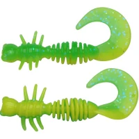 Larva BERKLEY PowerBait Power Curly, Spring Green / Sunshine Yellow, 5.5cm, 10buc/pac Larva BERKLEY PowerBait Power Curly, Spring Green / Sunshine Yellow, 5.5cm, 10buc/pac