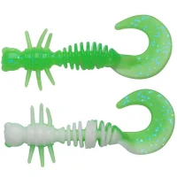 Larva BERKLEY PowerBait Power Curly, Spring Green / White, 5.5cm, 10buc/pac Larva BERKLEY PowerBait Power Curly, Spring Green / White, 5.5cm, 10buc/pac