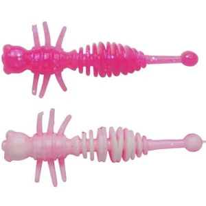 Larva Berkley Powerbait Power Larvae, Pink / White, 4cm, 12buc/pac