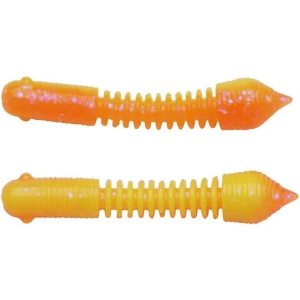 Larva Berkley Powerbait Power Pillar, Fluorescent Orange / Sunshine Yellow, 4cm, 12buc/pac