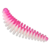 Larve Power Bait Pupa, Pink White, 3.5cm, 10buc/cutie