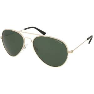 Ochelari De Soare Polaroid Unisex 04213 00u/h8 Aviator, 58mm, Metal-verde