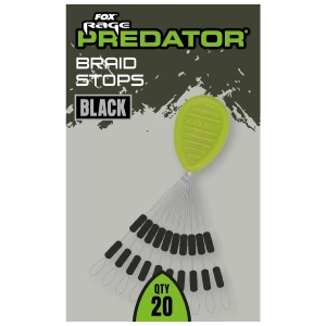Opritoare Fox Rage Predator Braid Stops - Black, 20buc/pac