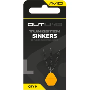 Opritoare Tungsten Avid Outline Tungsten Sinkers, Large, 9buc/pac