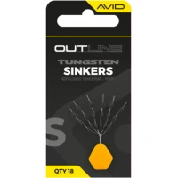 Opritoare Tungsten AVID Outline Tungsten Sinkers, Small, 18buc/pac