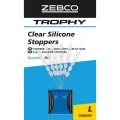 Stoper ZEBCO Trophy Clear Silicone L, 30buc/plic