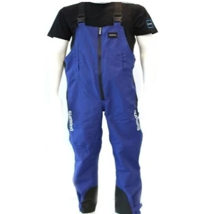 Salopeta Impermeabila Shimano Bibbrace Royal Blue Marime Xxl
