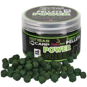 Pelete Sensas Super Soft Power Green, Usturoi, 6mm, 60g