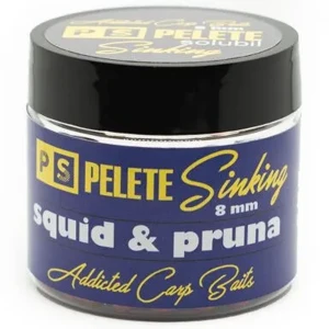 Pelete Solubile Addicted Carp Baits Sinking Dumbell, Squid & Pruna, 8mm  Pelete Solubile Addicted Carp Baits Sinking Dumbell, Squid & Pruna, 8mm