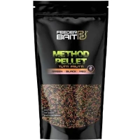 Micropelete Feeder Bait Method Pellet, Green Black Red, 2mm, 800g