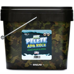 Mix Pelete SENZOR Apa Rece, Faina Peste & Krill, 2-3mm, 5kg + Activator