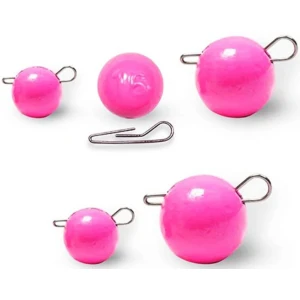 Plumbi Cheburashka Cu Agrafa Detasabila, Roz Fluo, 8g, 7buc/plic Plumbi Cheburashka Cu Agrafa Detasabila, Roz Fluo, 8g, 7buc/plic