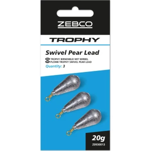 Plumbi ZEBCO Trophy Swivel Pear Leads, 20g, 3buc/pac