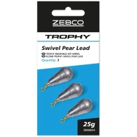Plumbi Zebco Trophy Swivel Pear Leads, 25g, 3buc/pac