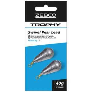 Plumbi ZEBCO Trophy Swivel Pear Leads, 40g, 2buc/pac