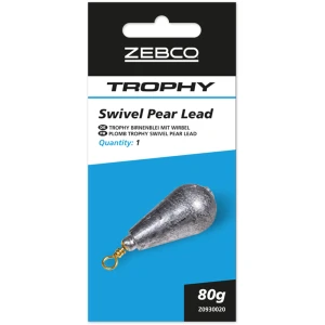 Plumbi ZEBCO Trophy Swivel Pear Leads, 80g, 1buc/pac