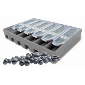 Set Plumbi Preston Super Soft Lead Shot Micro Dispenser 6 Compartimente 8-12