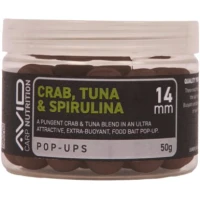 Pop Up AVID Pop-Ups, Crab Tuna & Spirulina, 14mm, 50g Pop Up AVID Pop-Ups, Crab Tuna & Spirulina, 14mm, 50g