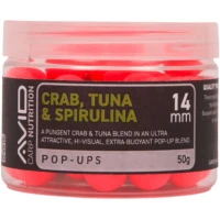 Pop Up AVID Pop-Ups, Crab Tuna & Spirulina Pink, 14mm, 50g Pop Up AVID Pop-Ups, Crab Tuna & Spirulina Pink, 14mm, 50g